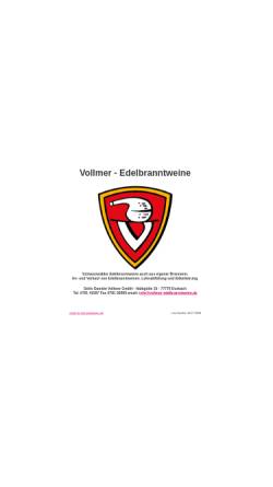 Vorschau der mobilen Webseite www.vollmer-edelbranntweine.de, Daniele Vollmer GmbH