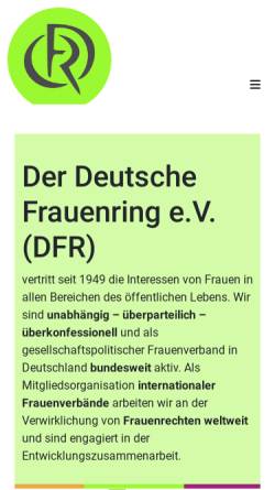 Vorschau der mobilen Webseite deutscher-frauenring.de, Deutscher Frauenring e.V.