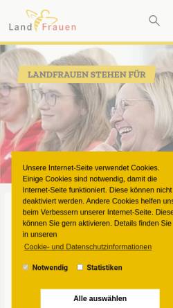 Vorschau der mobilen Webseite www.landfrauen.info, Deutscher LandFrauenverband e.V.