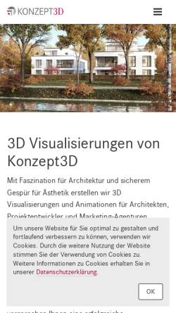 Vorschau der mobilen Webseite www.konzept3d.de, Konzept3d