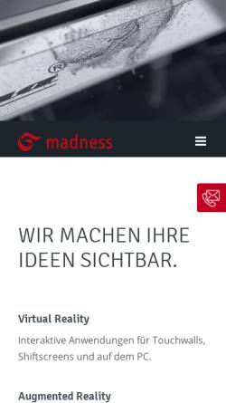 Vorschau der mobilen Webseite www.3dmadness.de, Madness GmbH