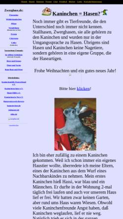 Vorschau der mobilen Webseite www.zwerghase.de, Zwerghase.de