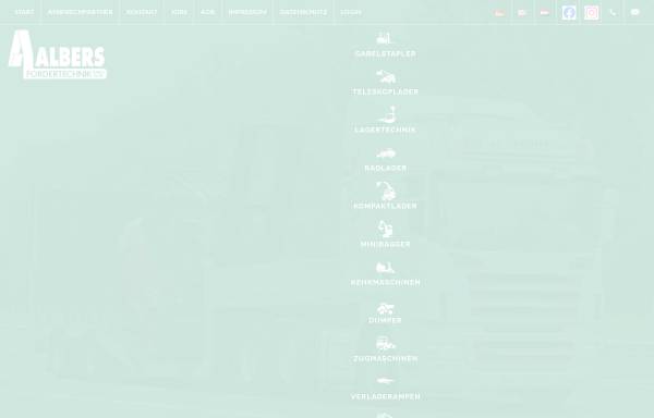 Vorschau von www.albers-foerdertechnik.de, Albers Fördertechnik der Gabelstaplerspezialist