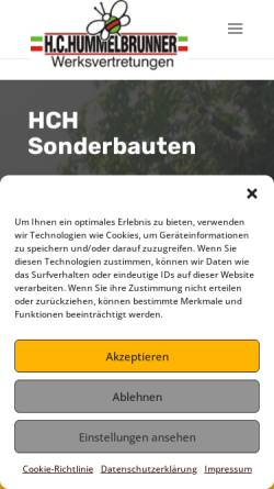 Vorschau der mobilen Webseite hummelbrunner.com, Hans Christian Hummelbrunner