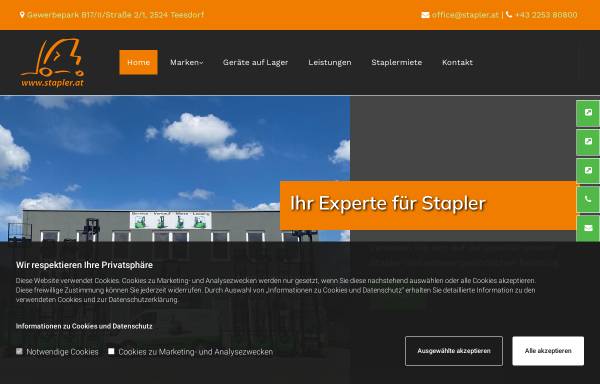 Vorschau von www.stapler.at, K+H Intelligente Dienstleistungen für Instandhaltung, Industriewartung und Haustechnik Ges.m.b.H.