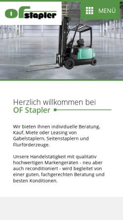 Vorschau der mobilen Webseite www.of-stapler.de, OF Stapler, Inh. Peter Olbrich