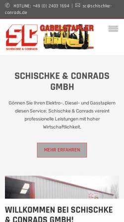 Vorschau der mobilen Webseite www.schischke-conrads.de, Schischke & Conrads Gabelstapler