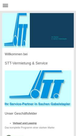 Vorschau der mobilen Webseite www.stt-gmbh.de, STT Vermietung & Service GmbH