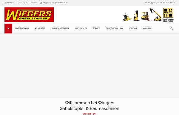 Vorschau von www.wiegers-gabelstapler.de, Wiegers Gabelstapler GmbH & Co. KG