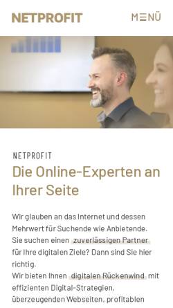 Vorschau der mobilen Webseite www.netprofit.de, Netprofit, Inh. Robert Hartl