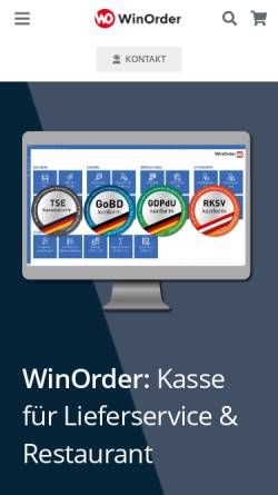 Vorschau der mobilen Webseite www.winorder.de, WinOrder by PixelPlanet GmbH