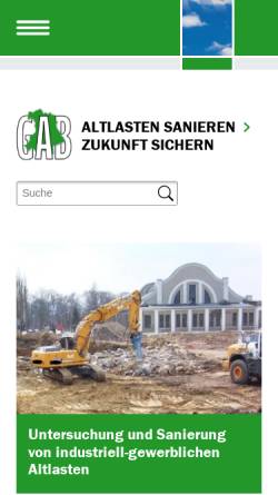 Vorschau der mobilen Webseite www.altlasten-bayern.de, GAB Gesellschaft zur Altlastensanierung in Bayern mbH
