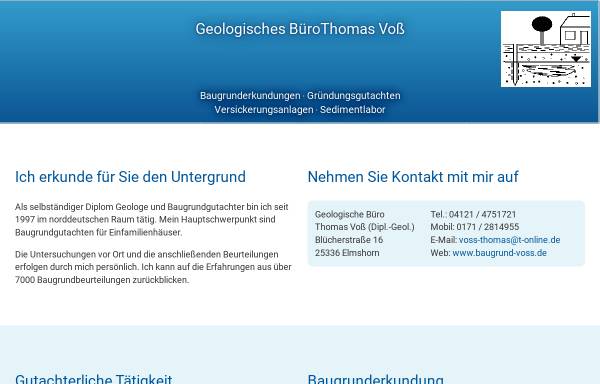 Vorschau von www.baugrund-voss.de, Geologisches Büro Thomas Voß