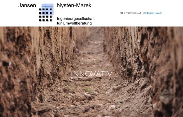 Vorschau von www.janyma.de, Jansen & Nysten-Marek - IGU Ingenieurgesellschaft für Umweltberatung GbR