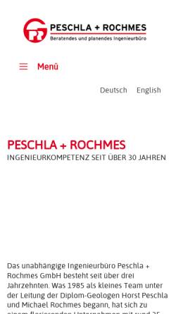 Vorschau der mobilen Webseite www.gpr.de, Peschla + Rochmes GmbH