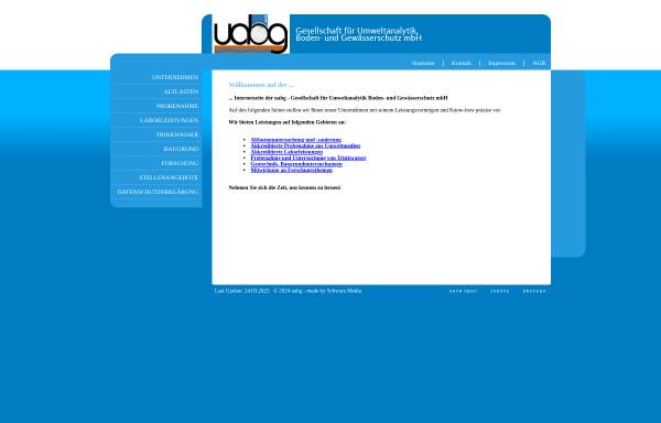 Vorschau von www.uabg.de, UABG Gesellschaft für Umweltanalytik, Boden- und Gewässerschutz mbH