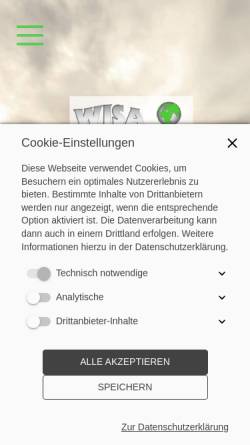 Vorschau der mobilen Webseite www.wisa-sanierungs-gmbh.de, WISA Sanierungsgesellschaft mbH