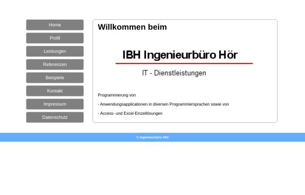 Vorschau von www.ibh-hoer.de, Dipl.-Ing. Bernd Hör