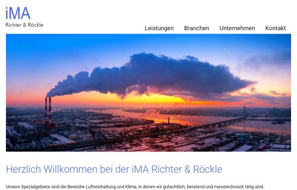 Vorschau von www.ima-umwelt.de, IMA Immissionen, Meteorologie, Akustik - Richter & Röckle GbR