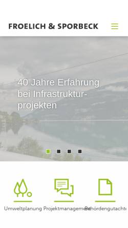 Vorschau der mobilen Webseite www.froelich-sporbeck.de, Froelich & Sporbeck GmbH & Co. KG