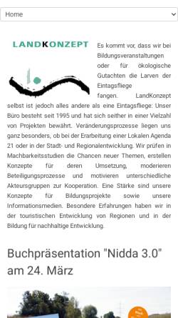 Vorschau der mobilen Webseite www.landkonzept.de, LandKonzept - Frank Uwe Pfuhl