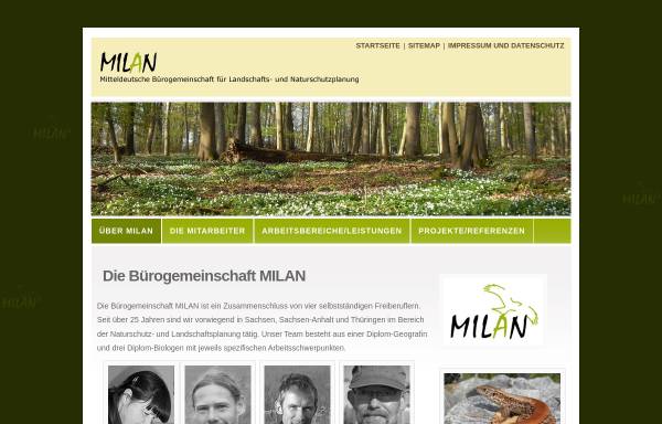 Vorschau von milan-halle.de, MILAN Mitteldeutsche Bürogemeinschaft für Landschafts- und Naturschutzplanung