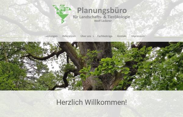 Planungsbüro für Landschafts- & Tierökologie - Wolf Lederer
