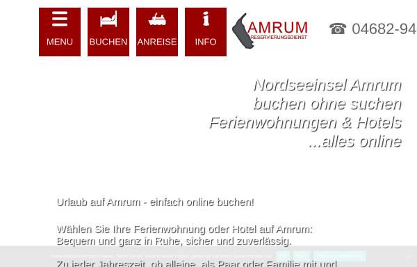 Vorschau von www.amrum-reservierung.de, Amrum Reservierungsdienst