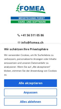 Vorschau der mobilen Webseite fomea.ch, Fomea - Urs Giger