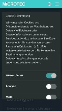 Vorschau der mobilen Webseite www.microtec.at, MiCROTEC Industrieautomation GmbH