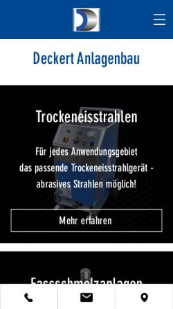 Vorschau der mobilen Webseite www.deckert-anlagenbau.de, DCA Deckert Anlagenbau GmbH
