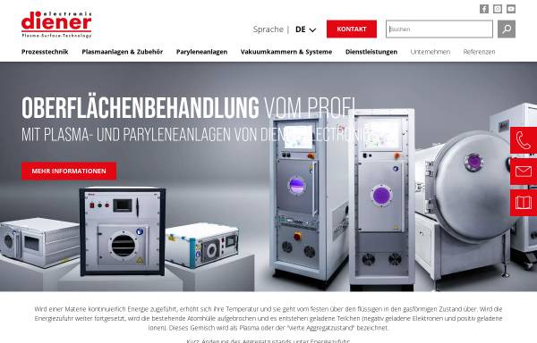 Vorschau von www.dienerelectronic.de, Diener electronic GmbH + Co. KG