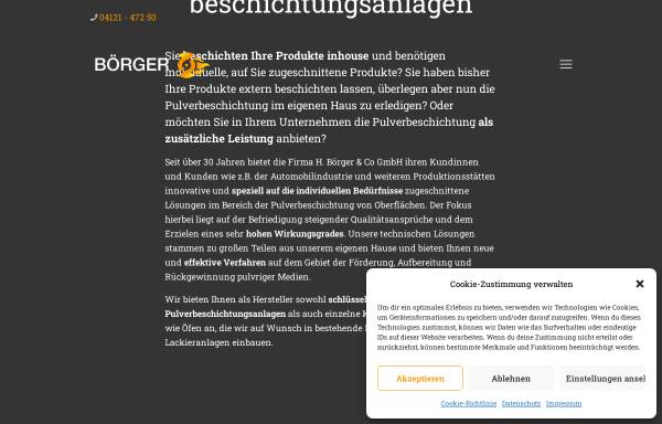 Vorschau von boerger-anlagenbau.de, H. Börger & Co. GmbH