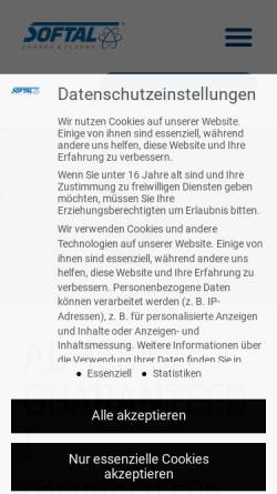 Vorschau der mobilen Webseite www.softal.de, Softal electronic GmbH
