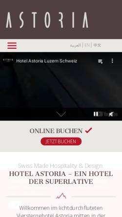 Vorschau der mobilen Webseite www.astoria-luzern.ch, Hotel Astoria