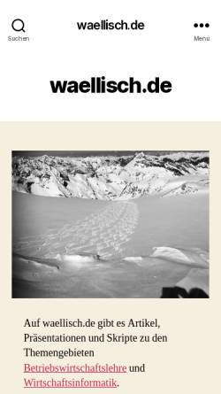 Vorschau der mobilen Webseite www.waellisch.de, Wällisch Online
