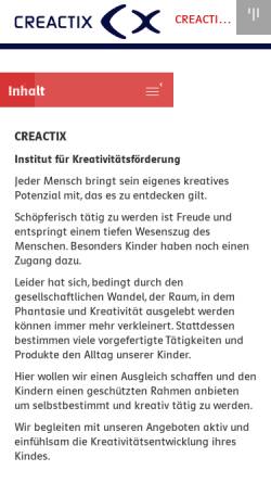 Vorschau der mobilen Webseite www.creactix.de, Creactix - Christian Leppert