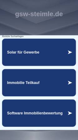 Vorschau der mobilen Webseite www.gsw-steimle.de, Steimle