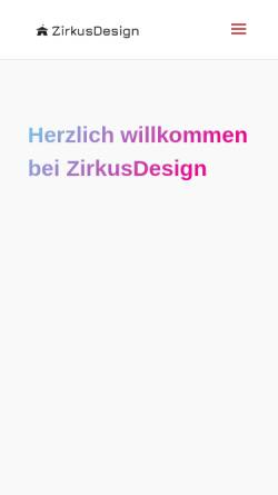 Vorschau der mobilen Webseite zirkusdesign.de, Zirkus Design, Inh. Ronny Holzmüller