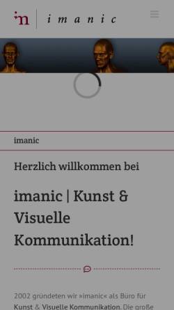 Vorschau der mobilen Webseite www.imanic.de, Imanic