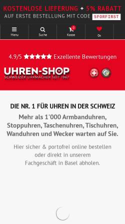 Vorschau der mobilen Webseite www.uhren-shop.ch, Au Bijou GmbH