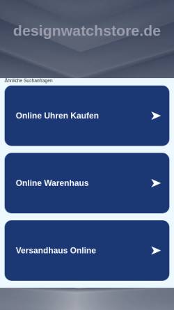 Vorschau der mobilen Webseite www.designwatchstore.de, Designwatchstore