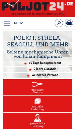 Vorschau der mobilen Webseite www.poljot24.de, Poljot24.de