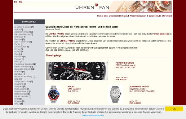 Vorschau von www.uhren-fan.de, Uhren-Fan, Mario Gensicke