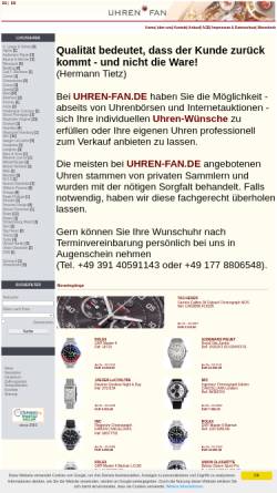 Vorschau der mobilen Webseite www.uhren-fan.de, Uhren-Fan, Mario Gensicke