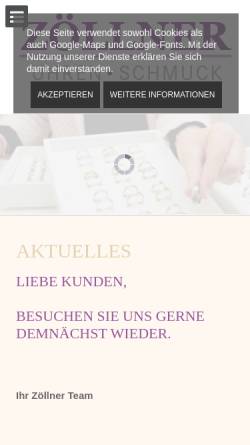Vorschau der mobilen Webseite www.a-z-uhren.de, W. Zöllner