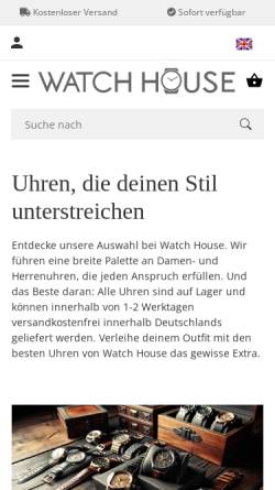 Vorschau der mobilen Webseite watchhouse.de, Watch House Uhren