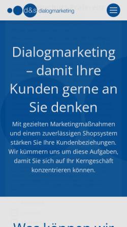 Vorschau der mobilen Webseite www.dialog-marketing.de, Dialog Marketing W&M