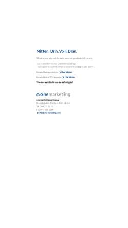 Vorschau der mobilen Webseite www.onemarketing.com, One Marketing Services AG