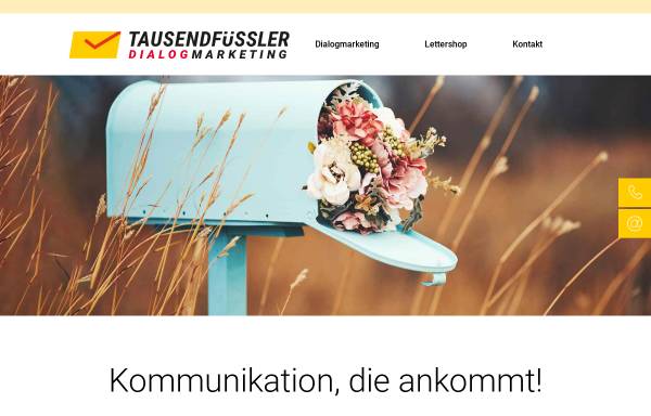 Vorschau von tausendfuessler.com, Tausendfüssler Dialogmarketing